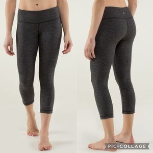 Lululemon Wunder Under Mini Stripe Crop Capri Legging